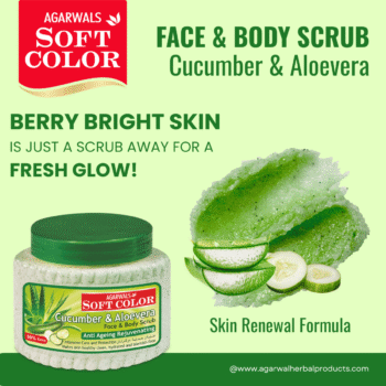 Cucumber Aloe Vera Face & Body Scrub – Gentle Exfoliation & Soothing Hydration