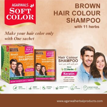 Hair Colour Shampoo (Keratin) – Brown