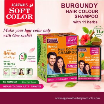 Hair Colour Shampoo (Keratin) – Burgundy
