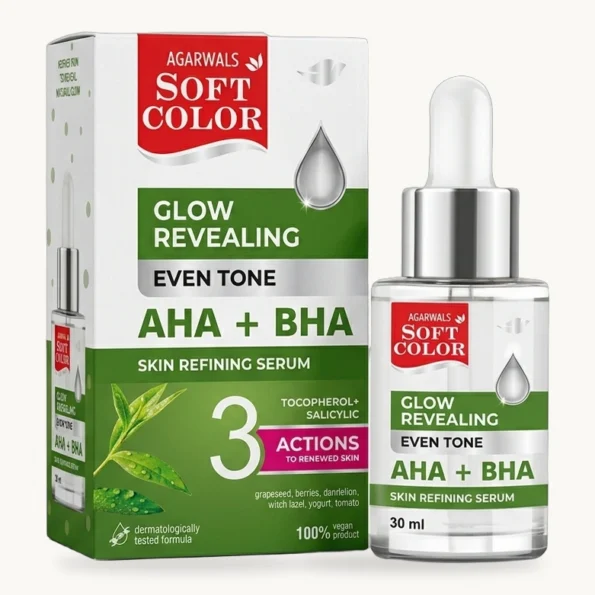 AHA + BHA - Glow Revealing Face Serum Studio Packaging Presentation