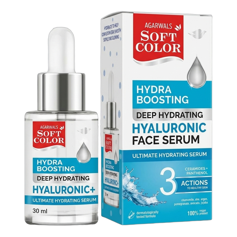 Hyaluronic - Hydra Boosting Face Serum Packaging Box and Dropper Bottle