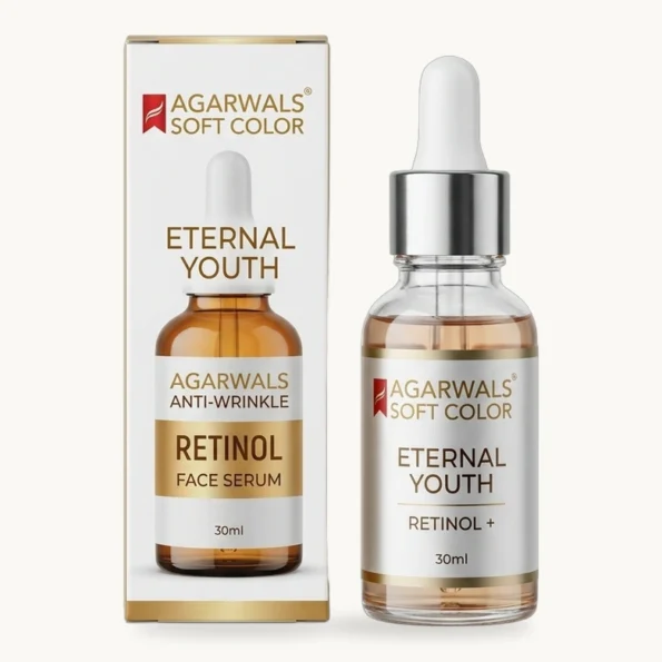 Retinol - Eternal Youth Face Serum Studio Packaging Presentation